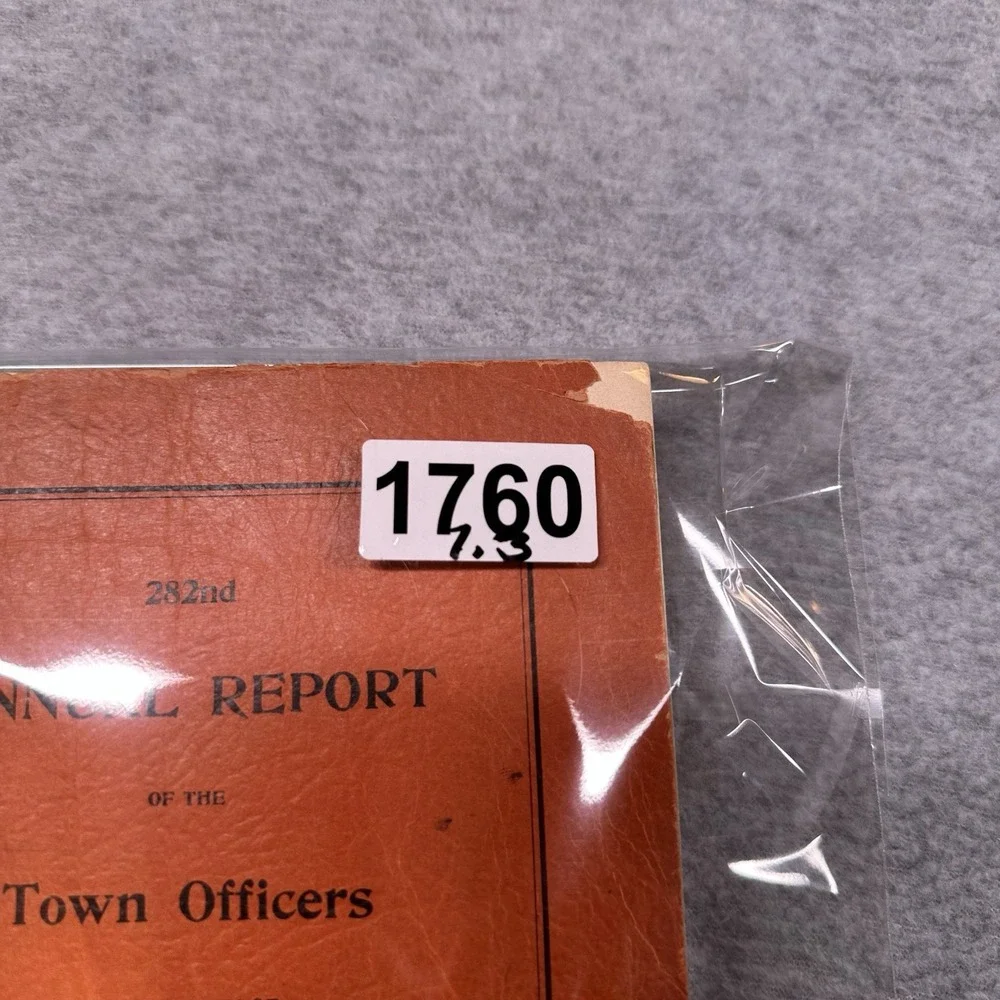 Lot Of 2 Town Reports 1938 1939 Bridgewater MA Some Discoloration 38‎ Ripped Cvr